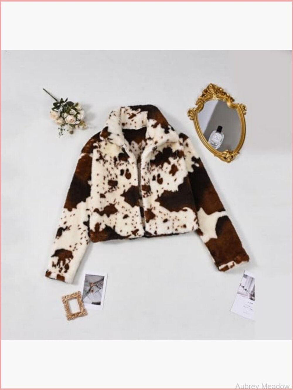 Cropped Fleece Jacket Long Sleeve Cardigan Coat - Picture 3 of 6
